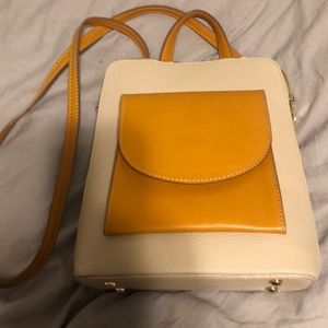 Small leather backpack